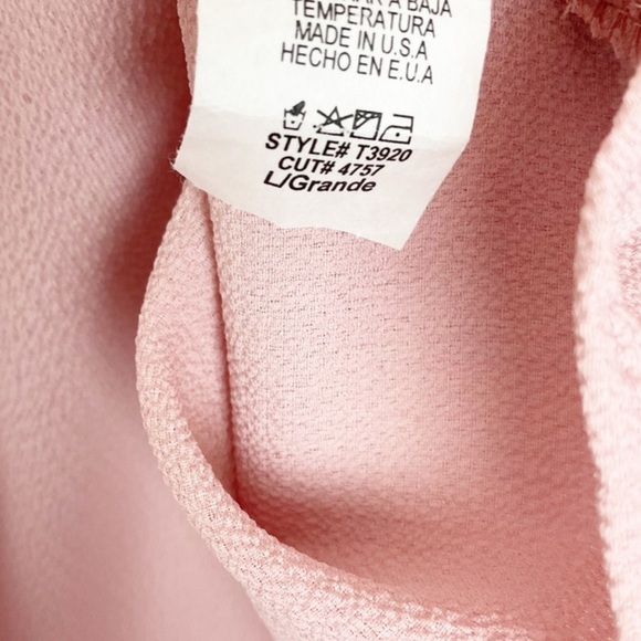 Fashion Nova Long Sleeve Tie Front Pink Crop Top - Picture 15 of 16